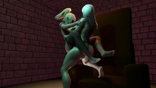 Ash-blonde Dickgirl Standing Tear up A Sissy Femboy