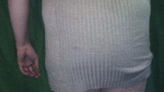 Femboy in virginity pees into glass