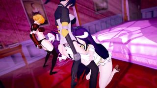 Futa Bang-out Albedo Shalltear Nabe Clementine Overlord hump anime porn 3 dimensional