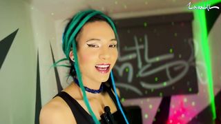 Tgirl ejaculates two times while reciting her poem!