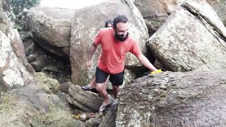 A day of public romp on the beach with the Mattos duo and the XXL beef whistle trans