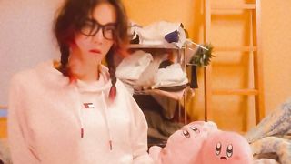 Nerdy trans paws herself whenever she's alone.