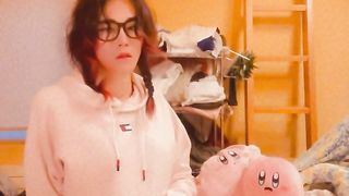 Nerdy trans paws herself whenever she's alone.