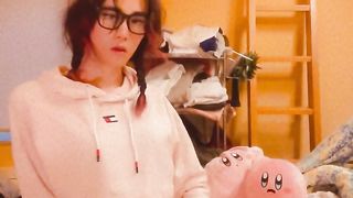 Nerdy trans paws herself whenever she's alone.