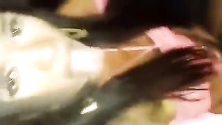 Mama shagging fellow's fuckhole outdoor