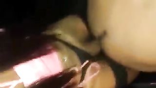 Mama shagging fellow's fuckhole outdoor