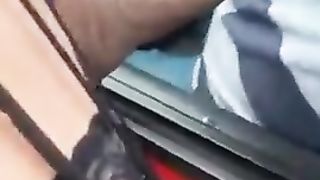 Spiderman suckling sheBeef in the public road