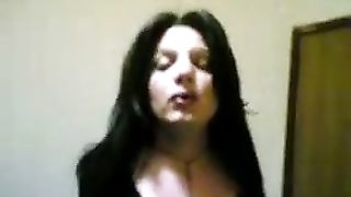 Arab ladyboy demonstrating in front of camera 1