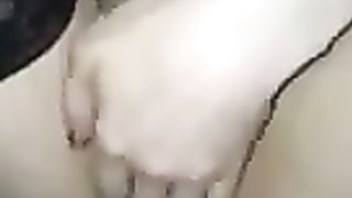 Milky sissyboi liking my BIG BLACK COCK