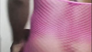 I make my stunning big black cock femboy dance for me!