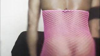 I make my stunning big black cock femboy dance for me!