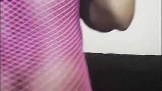 I make my stunning big black cock femboy dance for me!