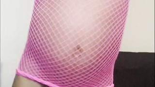 I make my stunning big black cock femboy dance for me!