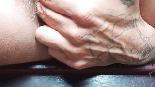 POINT OF VIEW swallow my beaver mayo. Arse ass-plug removal and pucker finger-tickling