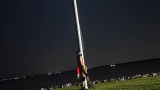 bouncy butt fur covered femboy nightly hikes on public trails