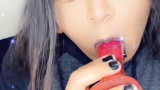 Trans doll attempting a phat faux-cock for the very first time on taut fuck-hole