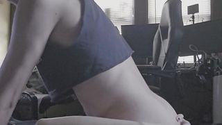 trans girlfriend munches my rump until she drinks my spunk