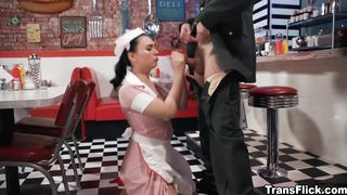 Ember Fiera deepthroating CLiff Jensens cock