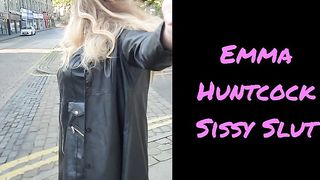 Crossdresser outdoors