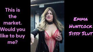 Crossdresser outdoors