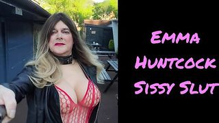 Crossdresser outdoors