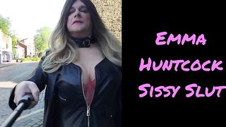 Crossdresser outdoors