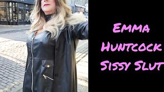 Crossdresser outdoors