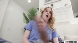 Shemale nurse Erica Cherry visits patient and gets analed