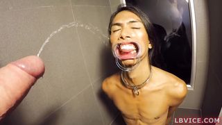 T-model Cat Gives Blow-job After Getting Urinated On