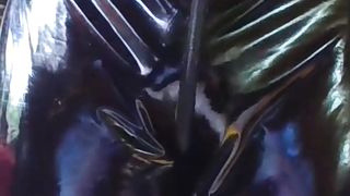 Transmale attempting Catsuit