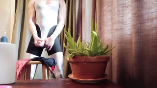 Latex T-WOMAN Attempt-on Drag!!! I jizz on Everything Instead$$$. My ARSE looks so pretty in my Stockings