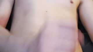 Trans dame milks off and jizzes