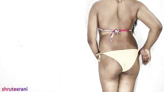 BEACH STYLE PART two - SOLO INDIAN TRANS CROSSDRESSING IN BATHING SUIT