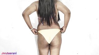 BEACH STYLE PART two - SOLO INDIAN TRANS CROSSDRESSING IN BATHING SUIT