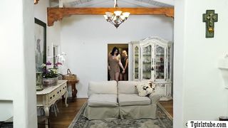 TRANSSEXUAL Aspen Brooks munches and plumbs buddy Lisey Sugary-sweet two