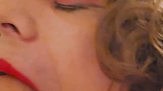 Deepthroatin big faux-cock