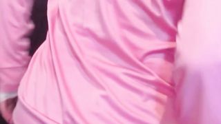 Personal vid A flick of a transvestite dressed in a drain net on her genitals tugging while stre