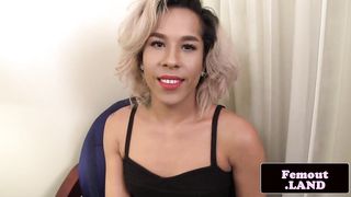 Latina trap Jessica Kush masturbating her shaft