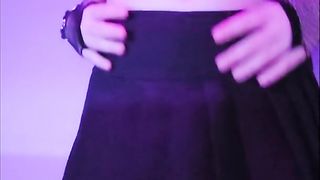 Ultra-cute Trans Doll In Mini Mini-skirt Gets Pounded and Jerks Herself