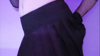 Ultra-cute Trans Doll In Mini Mini-skirt Gets Pounded and Jerks Herself