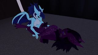 Naughty dragon-dame ravages super-cute wickerbeast after a vid