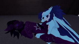 Naughty dragon-dame ravages super-cute wickerbeast after a vid