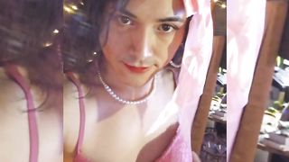 Appetizing POINT OF VIEW of You Deep-throating Nice Trans Webcam Woman