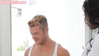 DIVINE TGIRLS - Ebony TRANSSEXUAL bae barebacking employees backside after gobbling it