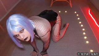 Subjugated Emo Sissy Femboy Marionette crawls and poses