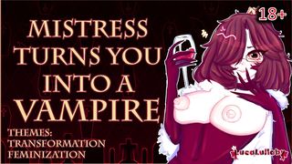 Domina Turns you into a Lady Vampire [ASMR RP] [F4M] [Jerk Off Instructions] [Gender Bender] [Feminization}