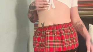 FEMBOY WANTS YOU TO SIGHT UP HIS MINISKIRT AND JIZM