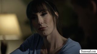 Hot Trans stepmommy lets stepson bang her asshole