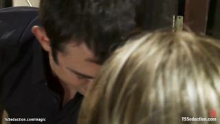 Ebony TRANSSEXUAL with big black cock ass fucking plows clerk