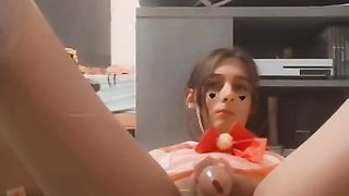 sissy gal rails her very first plaything while despairingly being locked in innocence jessiesissyadventures